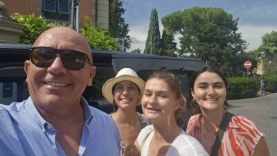 Marco our owner and founder with some of our clients on a private Tuscan wine tour!